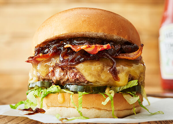 Cheese and bacon burger
