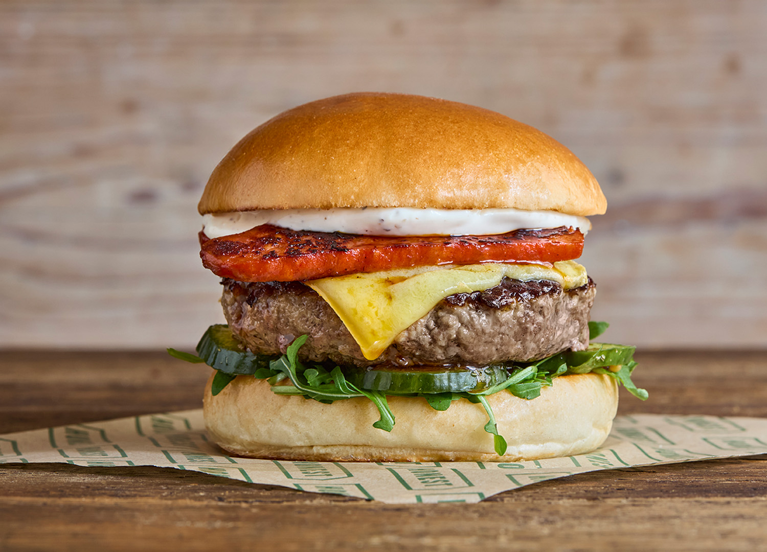 Borough local burger with chorizo