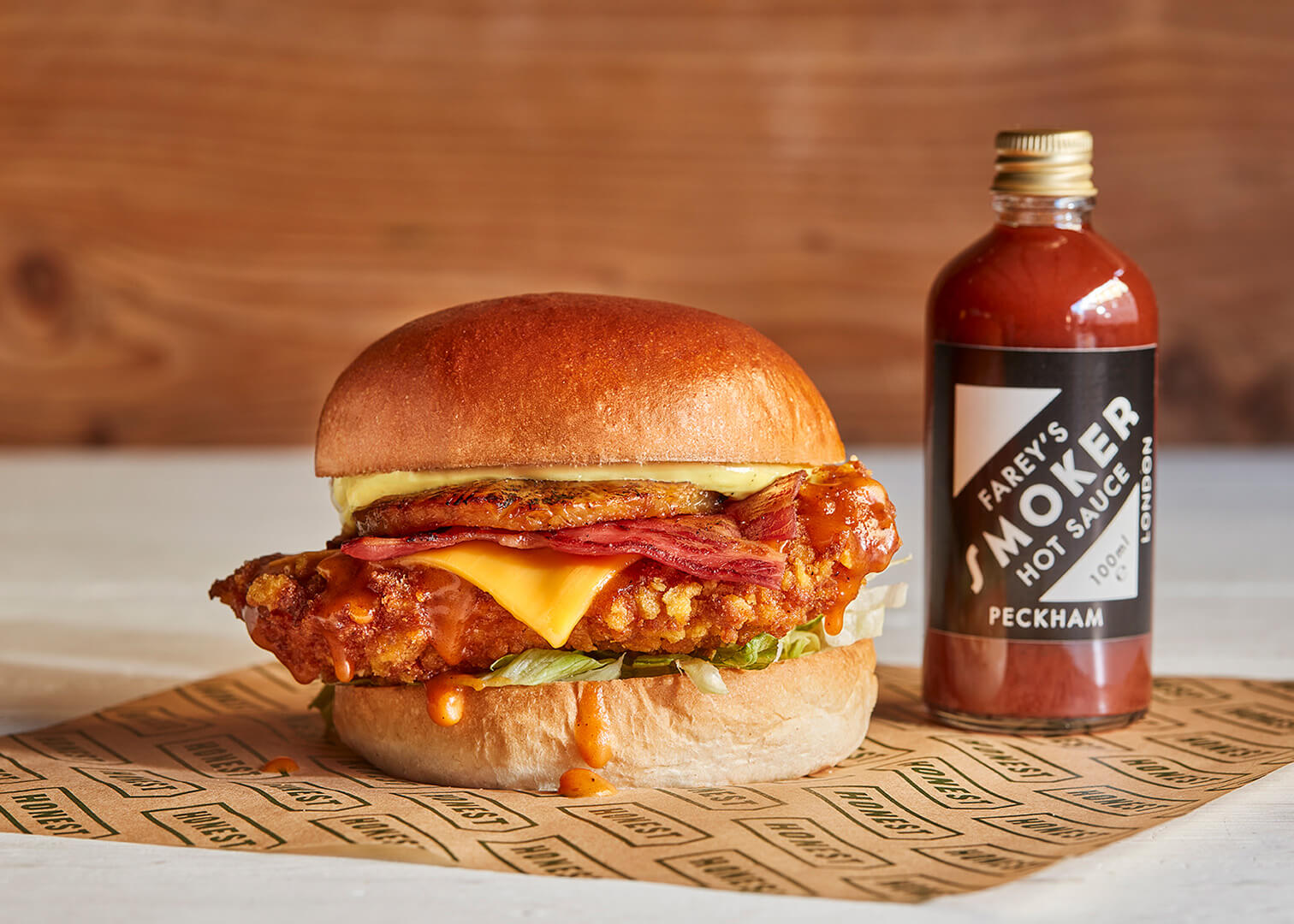 Peckham local fried chicken burger