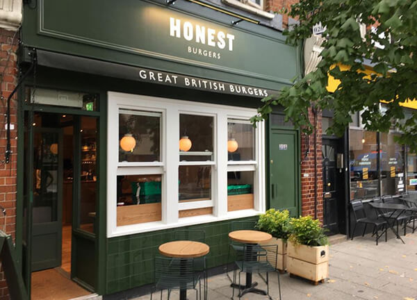 honest burgers waterloo - facade on the cut