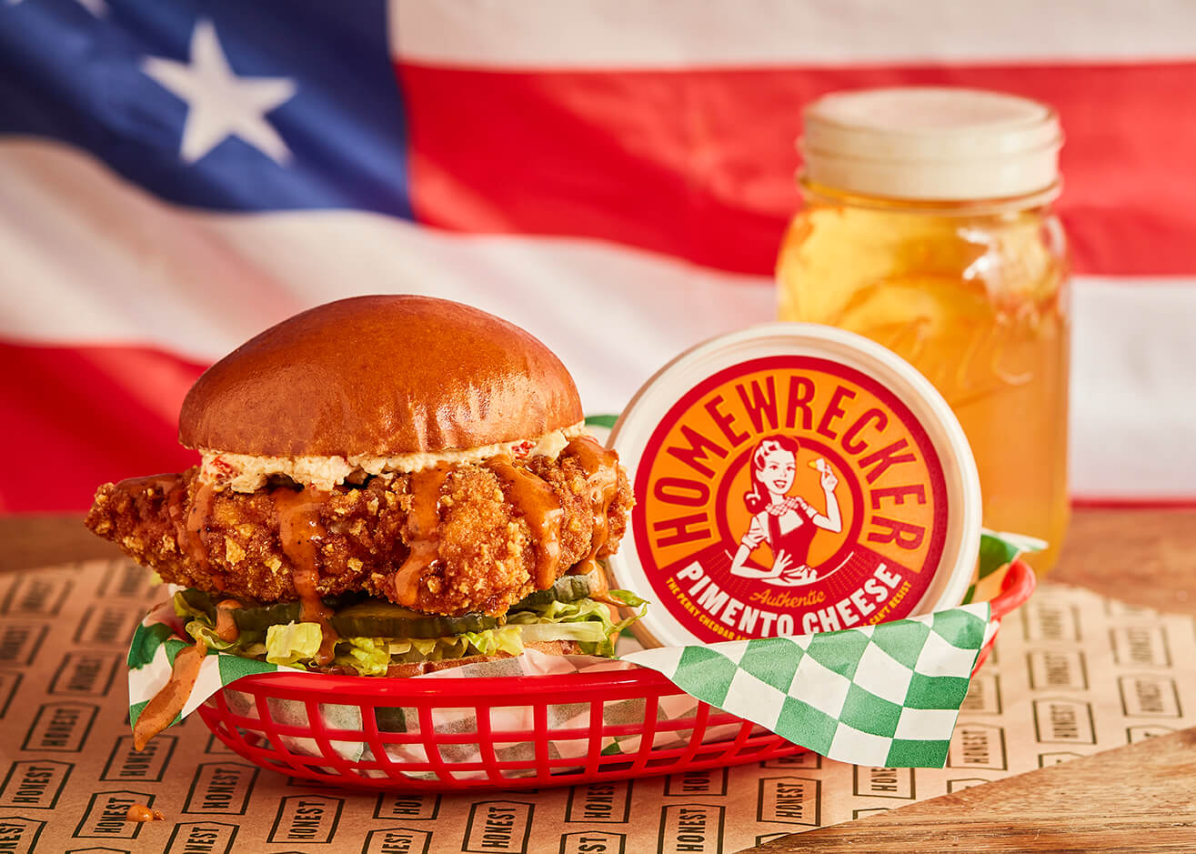 Carolina fried chicken burger