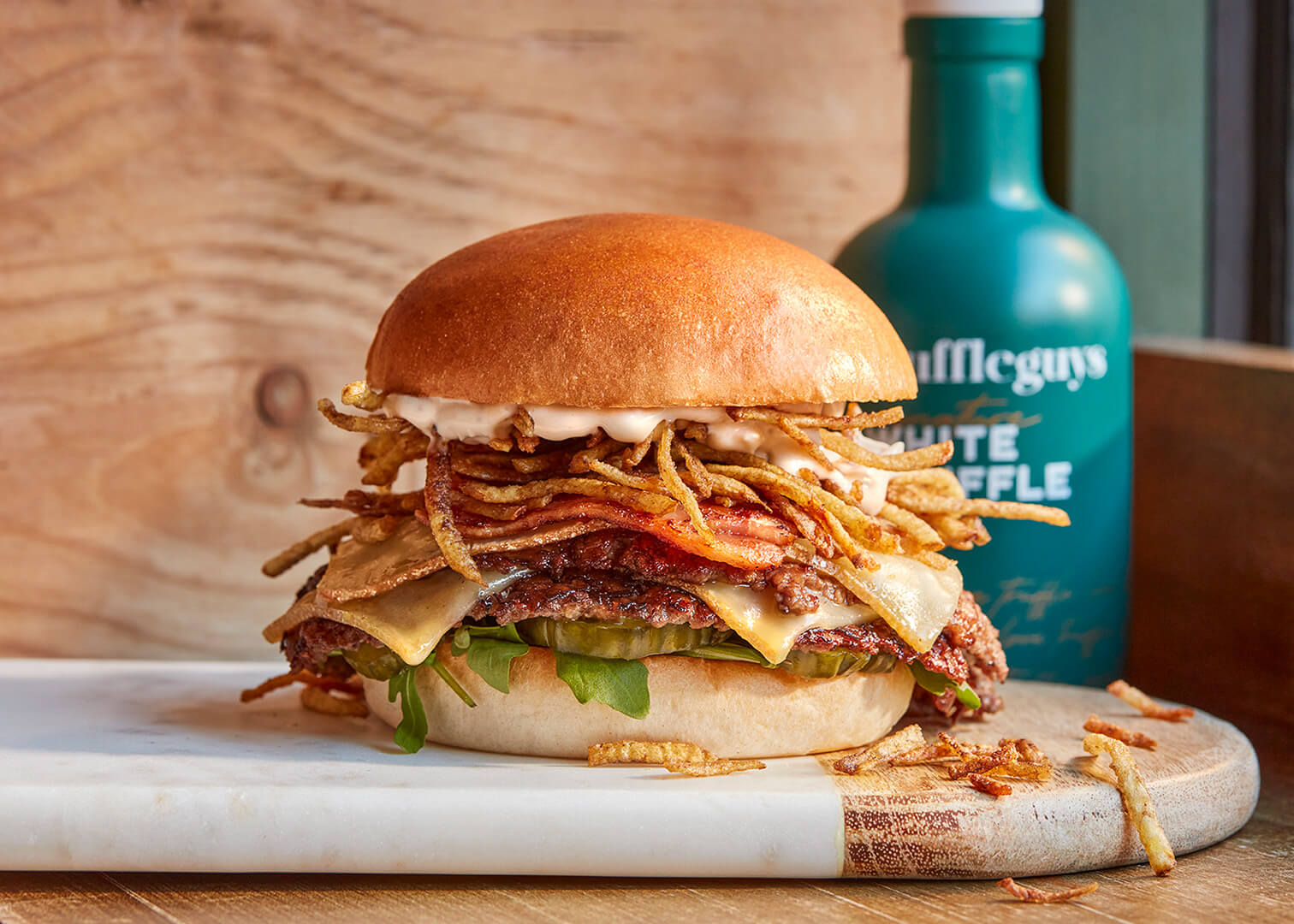 Truffle smash burger special