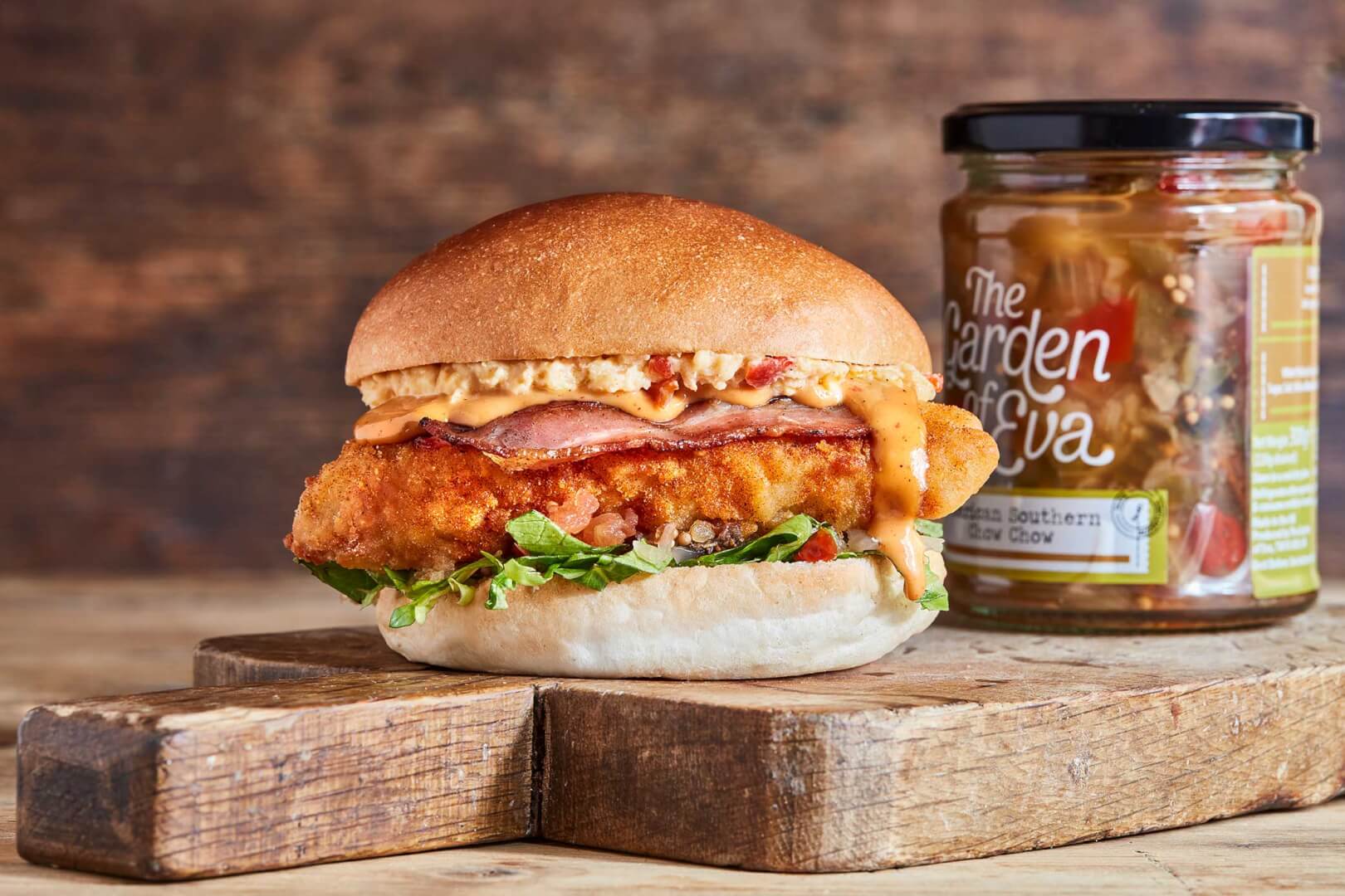 Deep south fried chicken burger at honest