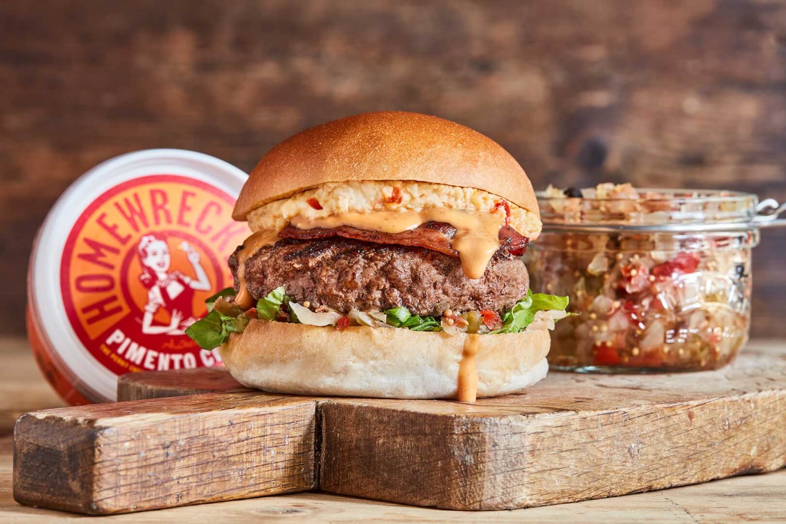 Deep south beef burger at honest