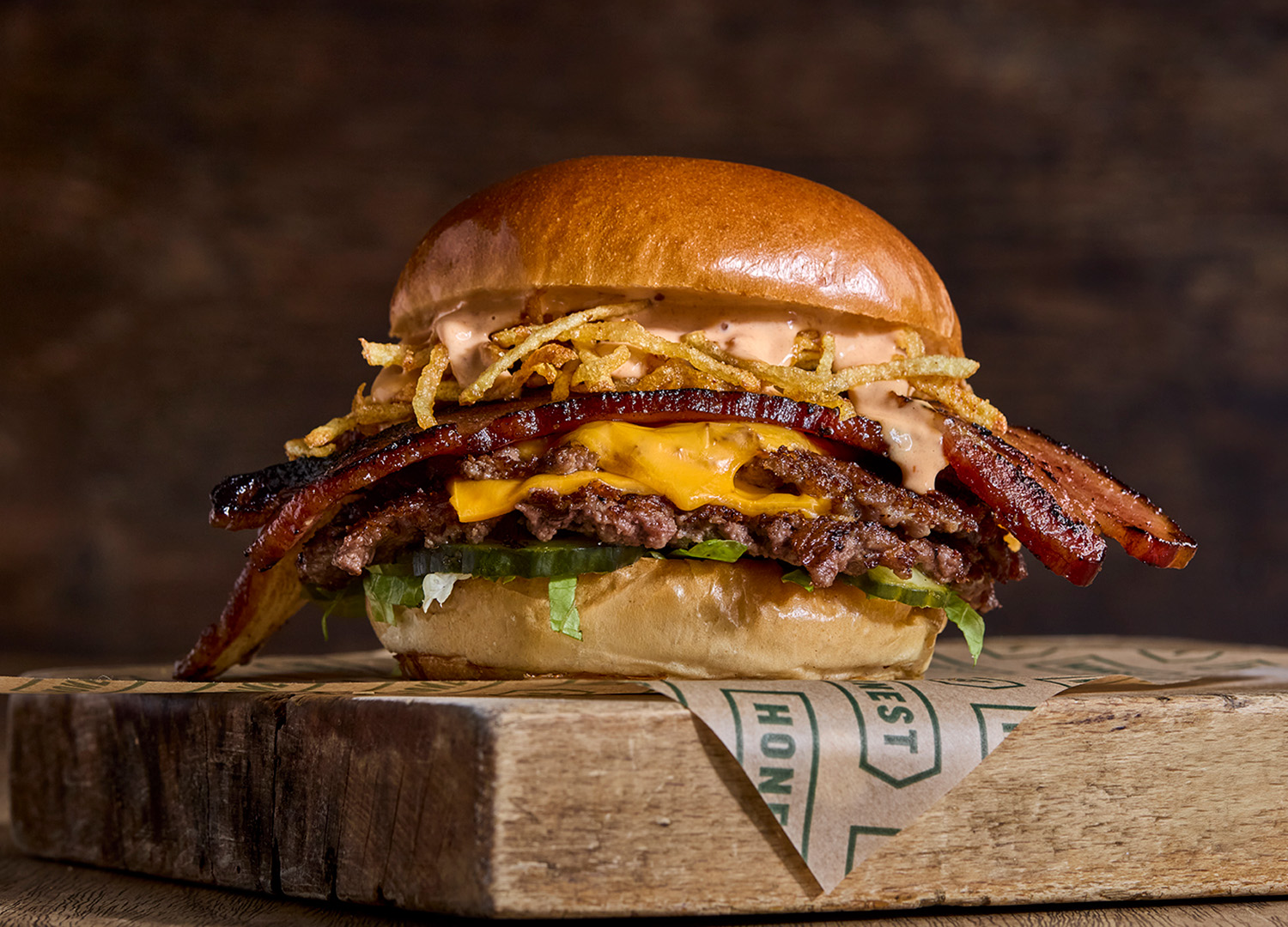Ultimate bacon smashed burger