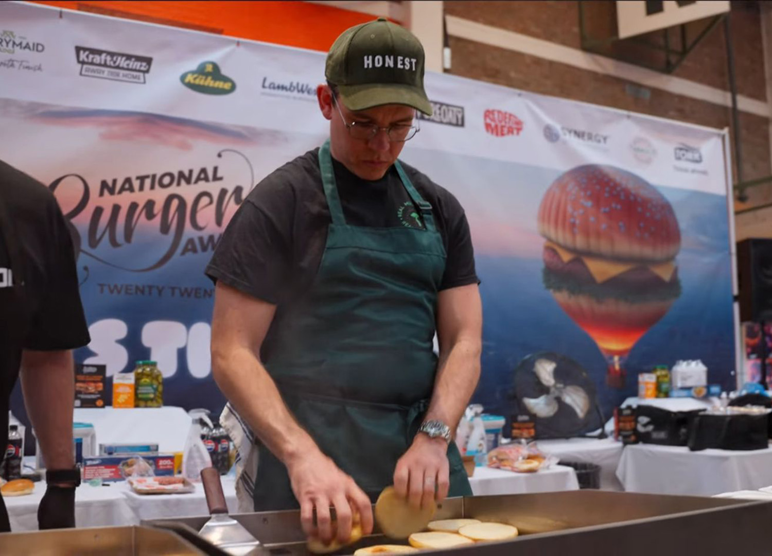 Tom live at final of national burger awards 2026