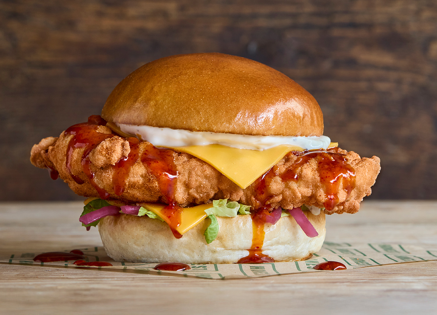Westfield chicken burger with hot honey